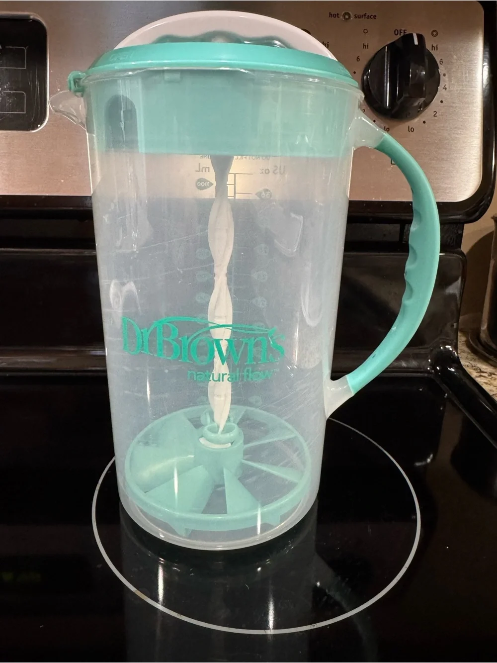 Dr. Brown's Teal Formula Prep Pitcher with Mixing Agitator